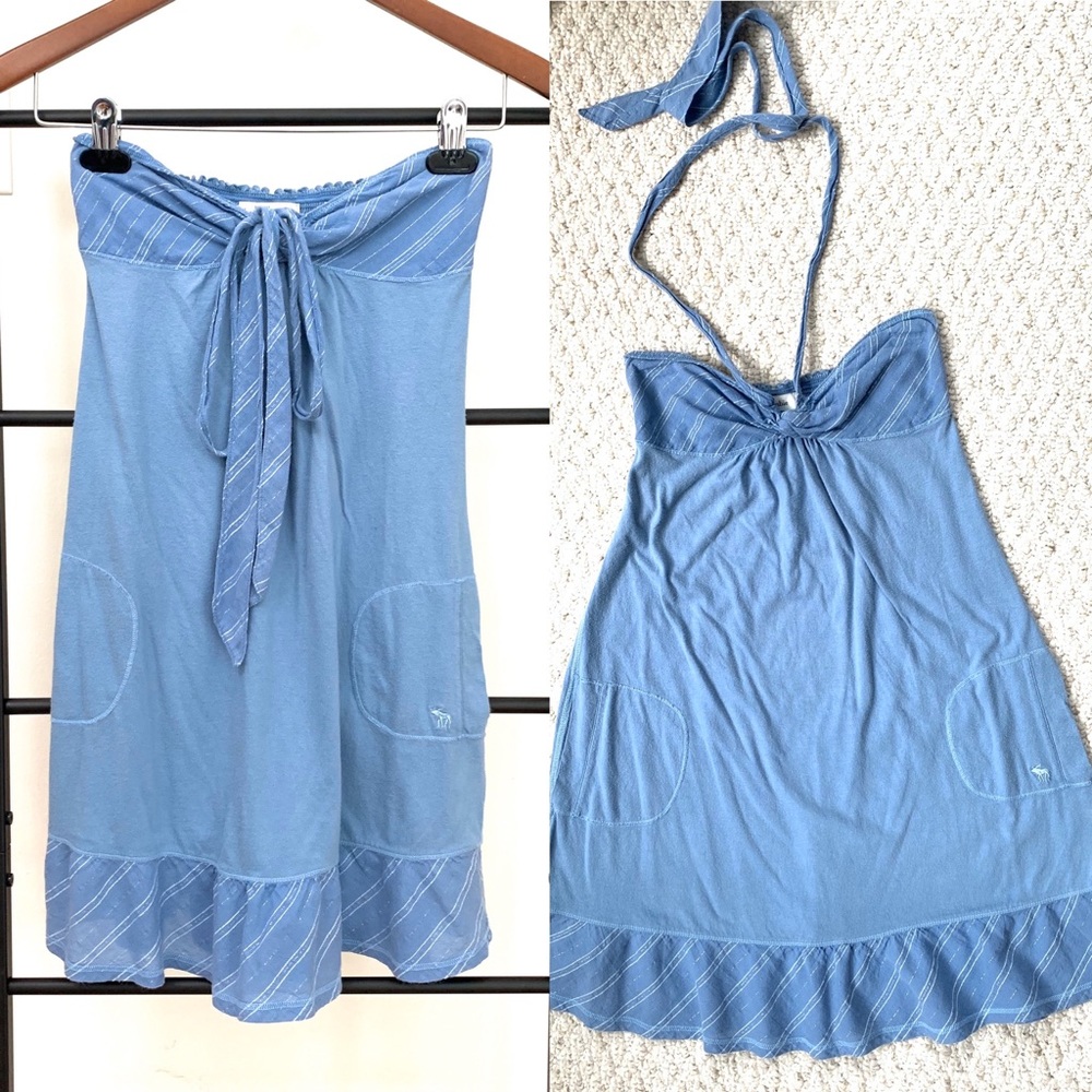 Abercrombie & Fitch Bandeau Halter Dress w Pockets - Picture 2 of 15